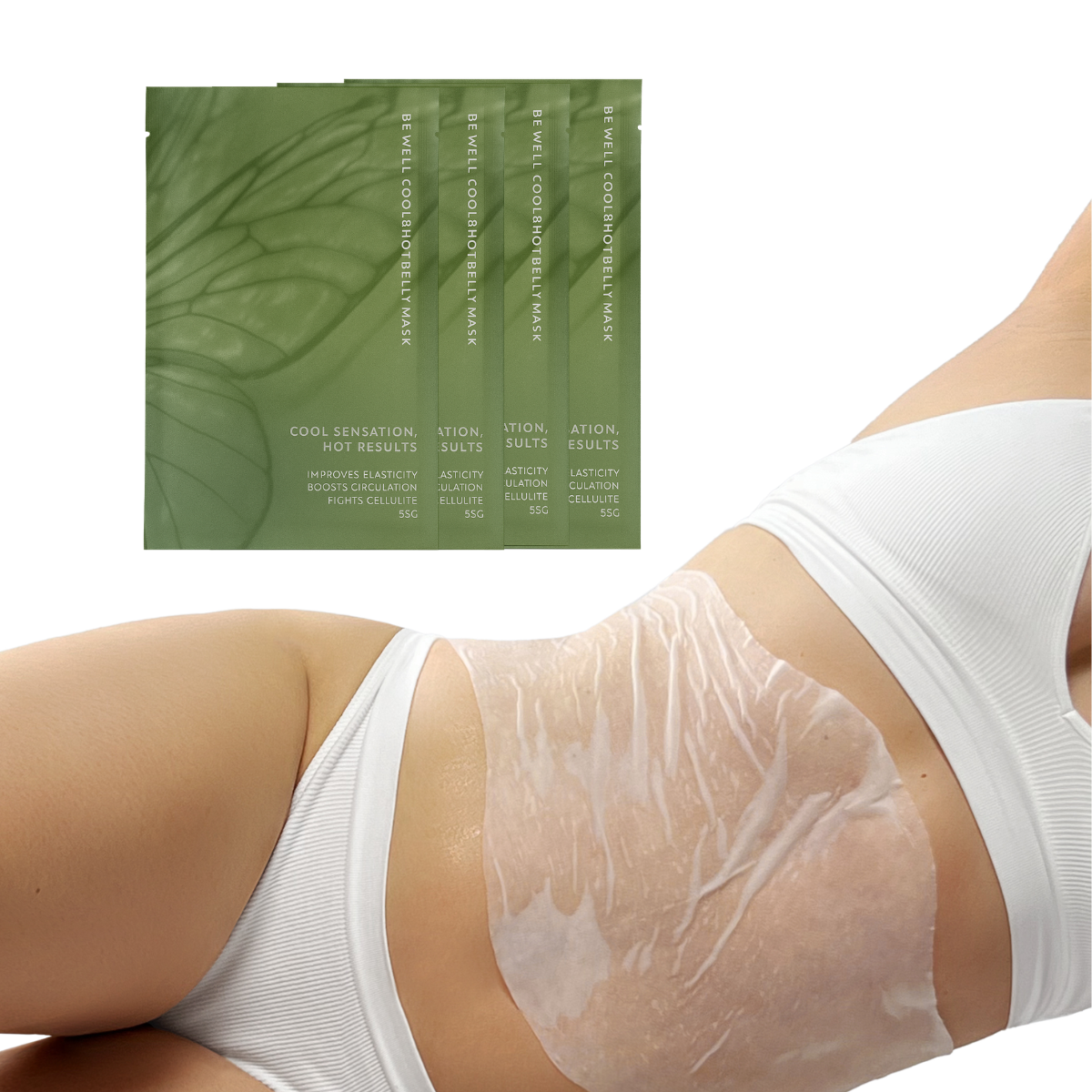 Cool&amp;Hot Belly Mask x 4 pcs (firming the belly and sides)